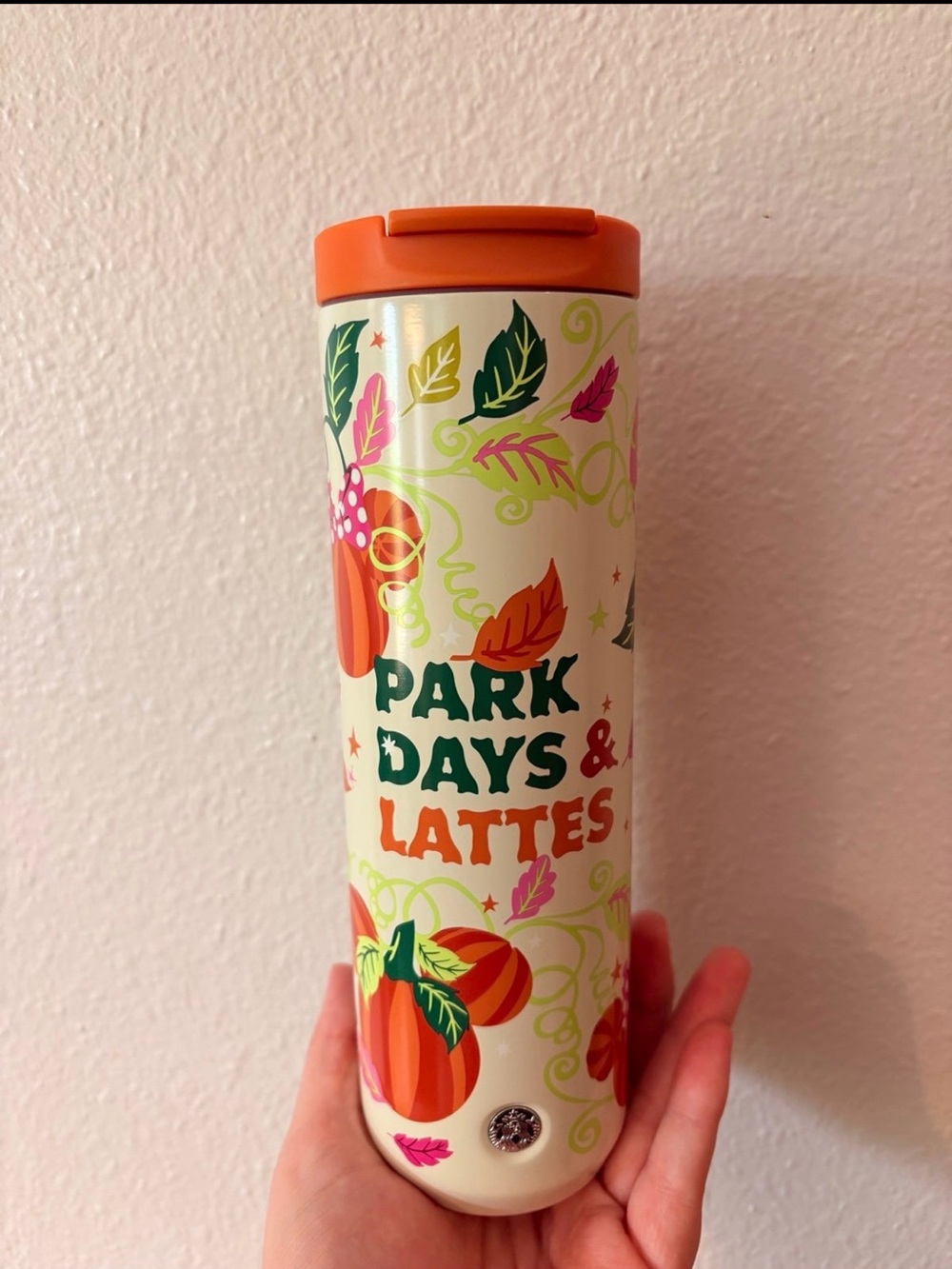 ISO Starbucks Disney Park Days & Lattes Fall Pumpkin Tumbler